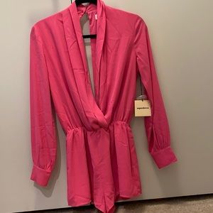 COPY - SUPERDOWN Kaycie Pink Romper - New with Tags